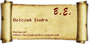 Bolczek Endre névjegykártya